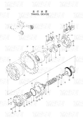 تجهیزات حفاری هیدرولیک موتورهای محرک نهایی برای کاربردهای سنگین کاتالوگ 9111033 EX60-3