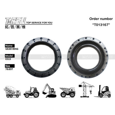 102-6534 حلقه چرخ دنده های فولاد سفر سیاه برای حفاری CATERPILLAR E315