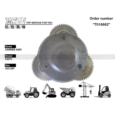 فولاد سنگین وظیفه E307C Excavator سفر 1 مرحله حامل Assy در رنگ سیاه برای عملیات ساختمان سنگین وظیفه