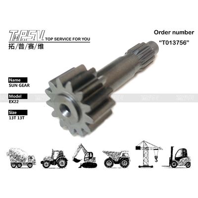 تعمیرگاه‌های تعمیر ماشین‌آلات با نگهداری روغن دنده سیاه EX22 بیل مکانیکی سفر 1 مرحله‌ای چرخ خورشیدی به رنگ