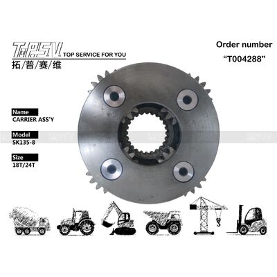 قطعات مجموعه حامل 2 مرحله ای چرخش بیل مکانیکی SK135-8 برای قطعات یدکی بیل مکانیکی درایو چرخشی