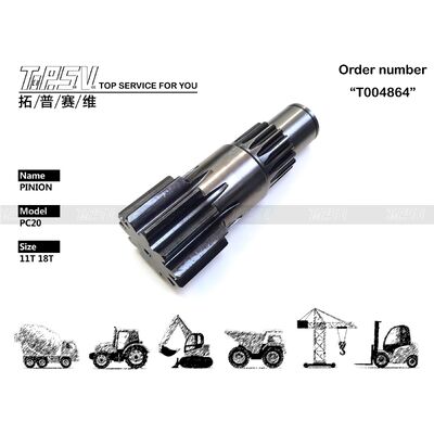 پینیون چرخشی بیل مکانیکی PC20 برای قطعات یدکی بیل مکانیکی Swing Drive