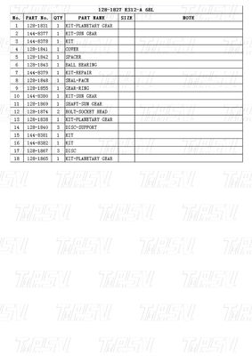 کاتالوگ 128-1827 فولاد CATERPILLER حفاری موتور آخر محرک E312A