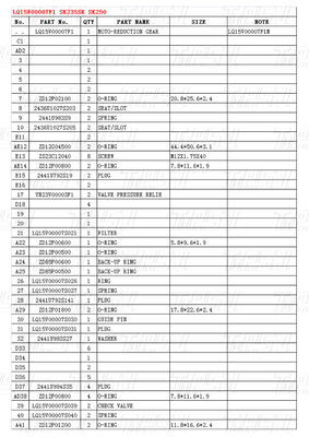 SK235 موتورهای هیدرولیکی برای حفاریات Kobelco Catalog LQ15V00007F1