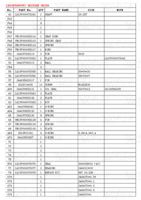 SK235 موتورهای هیدرولیکی برای حفاریات Kobelco Catalog LQ15V00007F1