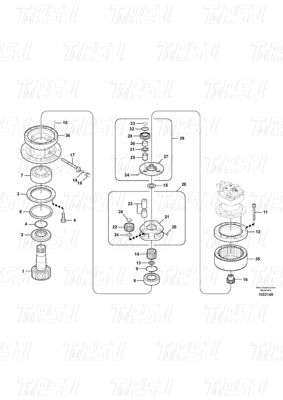VOE14541069 دستگاه های کاهش دهنده سوئیچ درایو برتر برای کاتالوگ Volvo EC210B