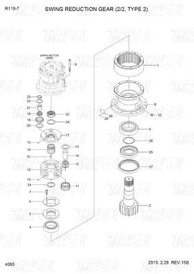 رنگ قابل سفارشی Excavator Final Drive Motor R110-7 39N4-12100 کاتالوگ