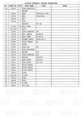 HITACHI EX55UR-3 ZX55UR ZX55UR-HHE کاتالوگ موتور سفر حفاری 0732201