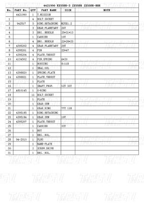 بولت بر روی Excavator Swing Drives Catalog EX55UR-3 ZX55UR ZX55UR-HHE 4421990