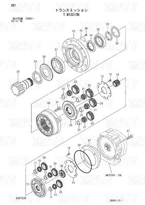 کاتالوگ موتور سوئیچ حفاری برای ماشین آلات و معدن انرژی 9287538 ZX60-HCMC
