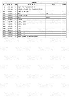 Reducer Planetary EX100 Excavator Swing Drive Catalogue برای مدل های مختلف حفاری 9097684