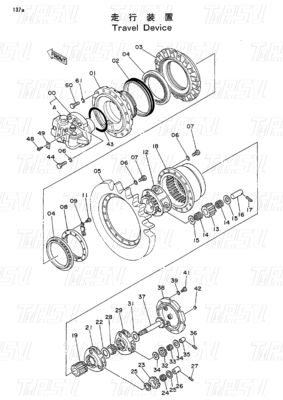9065934 9080068 9096481 Excavator Travel Drives Catalog هیدرولیک موتورهای مسافرتی EX100