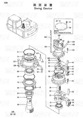 9111265 کار سنگین EX120-2 Excavator Swing Drive Catalog System موتور هیدرولیک