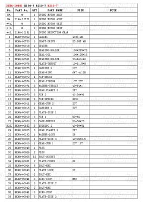 31N6-10181 R215-7 Excavator Swing Drives Catalog for Energy and Mining Machines Catalogue برای ماشین های انرژی و معدن