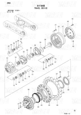 رنگ های سفارشی Excavator Travel Drive Catalog موتورها