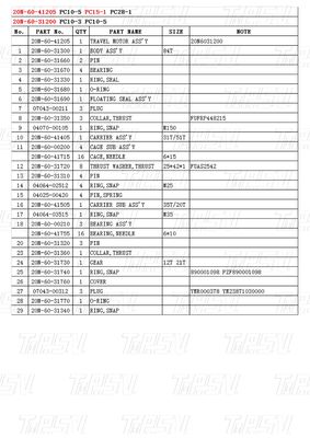 20N-60-41205 20N-60-31200 بولت بر روی PC15-1 Excavator Final Drive با کاهش دهنده سیاره ای