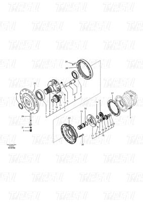 موتور سوئیچ هیدرولیک بر روی بولت VOE14542165 EC290B کاتالوگ سوئیچ موتور حفاری