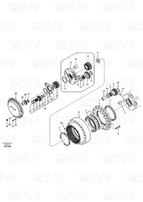 رنگ سیاه VOE14551150 EC290B کاتالوگ موتورهای سفر حفاری با نصب بولت
