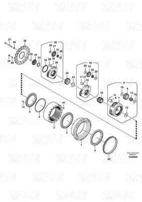 هیدرولیک سوئیچ موتور سفر موتور درایو VOE14667677 EC300D Excavator Final Drive Catalog قطعات برای عملکرد
