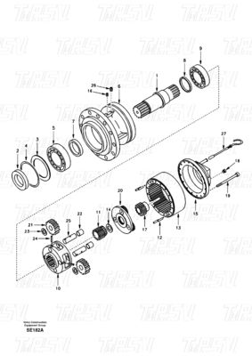 SA8230-27000 EC360 کاتالوگ سوئیچ درایو حفاری سیاه رنگ