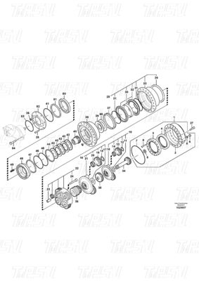 رنگ های سفارشی VOE14608847 Excavator Travel Drive Catalog Gear Box نصب و عملکرد بالا