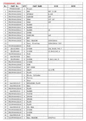 بسته به مدل PY53D00004F1 SK55 Excavator Travel Drive Catalog متفاوت است