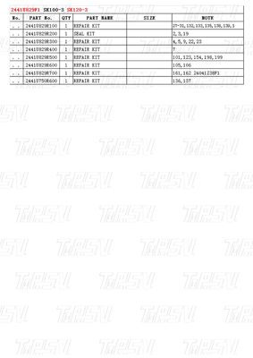 بولت-آن 2441U829F1 SK120-3 Excavator Travel Drive Catalog Motor سازگار با مارک ها و مدل های مختلف حفاری