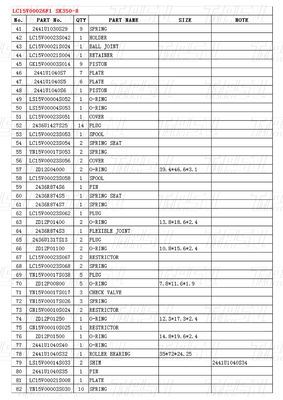 رنگ سیاه LC15V00026F1 SK350-8 Excavator Final Drive Catalog قطعات برای عملکرد