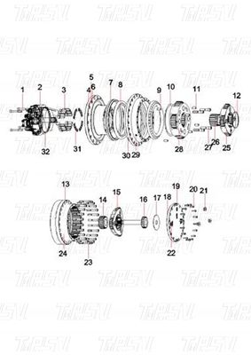 SY365C کاتالوگ Excavator Travel Drive بسته به مدل متفاوت است که در جعبه چوبی حمل می شود