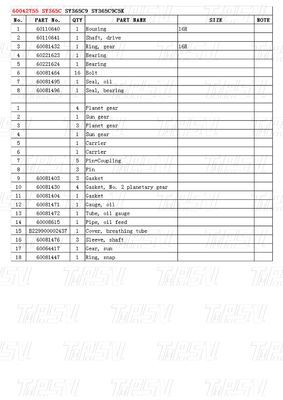 60042755 SY365C Excavator Swing Drive Catalog موتور بولت روی نصب