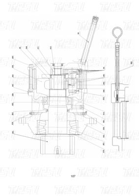 بولت روی بسته به مدل 11C0164 CLG225C کاتالوگ Excavator Swing Drive متفاوت است