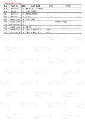 130426-00031 DX60R Excavator Swing Drive کاتالوگ سیاه رنگ کارخانه هیدرولیک سوئیچ موتور موتور