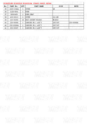 K1002518B K1002518 K1002518A 130401-00021 DX300 کاتالوگ سوئیچ درایو حفاری با ظرفیت مدل های مختلف حفاری