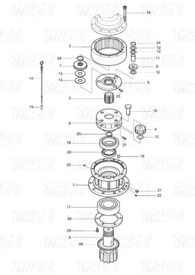 404-00062 DH150-7 Excavator Swing Drive Catalog موتورهای چند مارک و مدل