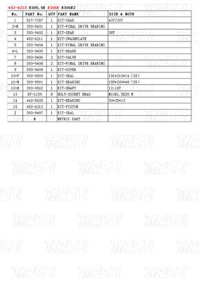 452-6213 E306E Excavator Travel Drive Catalog بولت روی