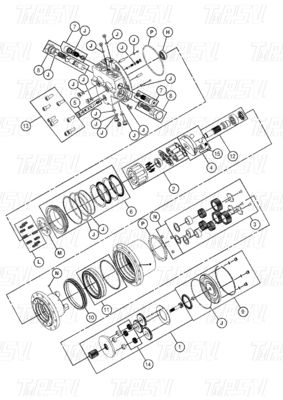 452-6213 E306E Excavator Travel Drive Catalog بولت روی