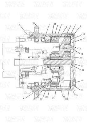 Reducer Planetary 176-9100 E311C Excavator Travel Drive کاتالوگ بسته به مدل متفاوت است