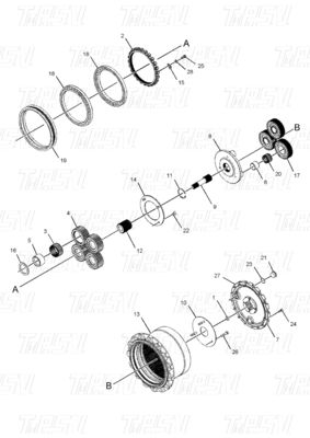 E312C کاتالوگ مونتاژ موتور و Reducer Excavator
