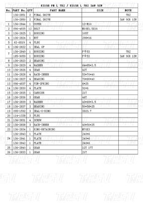 بولت بر روی نصب 136-2850 E315B Excavator Travel Drive Catalog Motor با کاهش دهنده سیاره ای