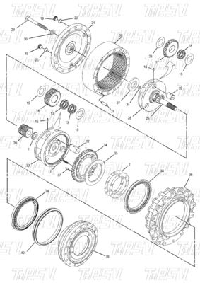 قابل اعتماد 350-0452 E315D Excavator Travel Drive کاتالوگ قطعات موتور Excavator Swing Reducer