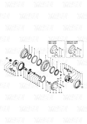 096-4315 096-6334 099-3665 E200B Excavator Travel Drive Catalog قطعات موتور برای مدل های مختلف