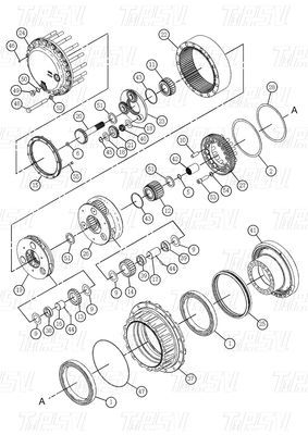 Bolt On Planetary 511-6013 527-7082 514-9423 514-9426 326D Excavator Travel Drive برای انرژی معادن ماشین آلات صنعتی