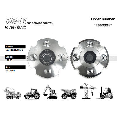 نصب شبکه دنده های سنگین JS200 Excavator Swing 2 مرحله حمل کننده Assy برای بسته بندی حمل و نقل کیسه ای برای دستکاری مواد سنگین