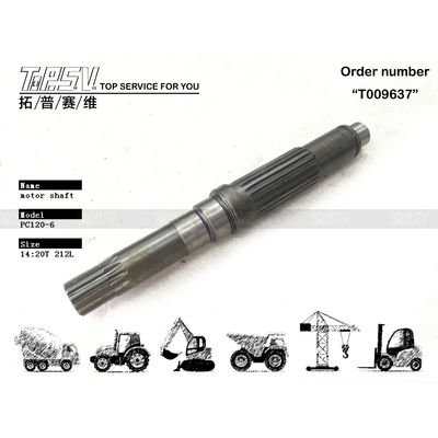 TZ263B2002-01 PC120-6 سفر حفاری محور شفت مقاومت در پارگی فولاد