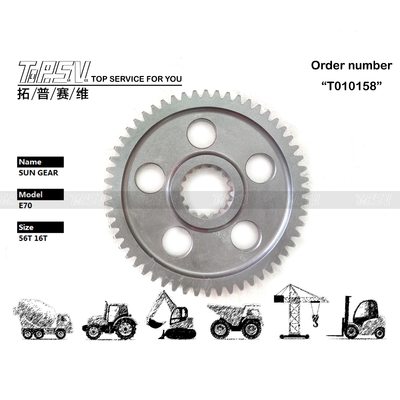 قطعات قطعات تقلیل کننده سیاره ای نوع E70 Excavator Swing Sun Gear Reducer Gear با دوام بالا