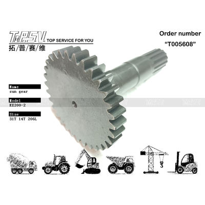 دوام بالا EX200-2 Excavator Travel 1 Stage Sun Gear در رنگ سیاه از توزیع کننده قابل اعتماد