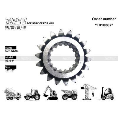 XKAQ-00456 نگهداری روغن دنده R335-9 بیل مکانیکی چرخشی 1 مرحله ای جعبه دنده خورشیدی جزء بادوام و سنگین مناسب برای جایگزینی بیل مکانیکی هیدرولیکی