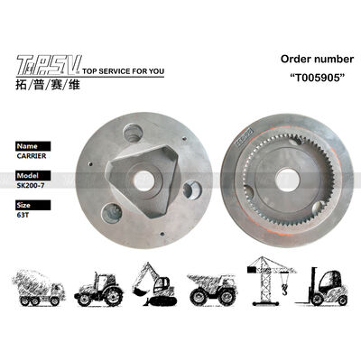 YN53D00008S011 فولاد SK200-7 دستگاه سفر حفاری 2 مرحله حامل سیاه رنگ قطعات دقیق مهندسی شده که حرکت صاف و عمر طولانی را تضمین می کند