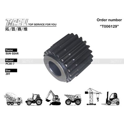 FUFRP-1159-08 دقت بالا PC30-7 Excavator Travel 2 Stage Gear در رنگ سیاه