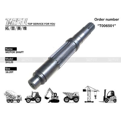 PC120-6 GM18VL Excavator Travel Motor Shaft سیاه TZ269B2002-00 16:20T